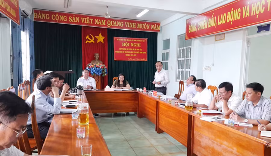 Quang cảnh hội nghị hiệp thương. Ảnh: Nguyễn Hiền