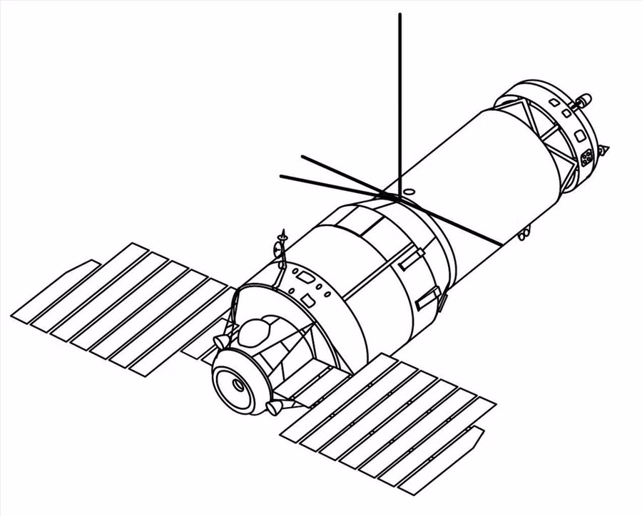 Thiết kế trạm không gian Almaz. Ảnh: NASA