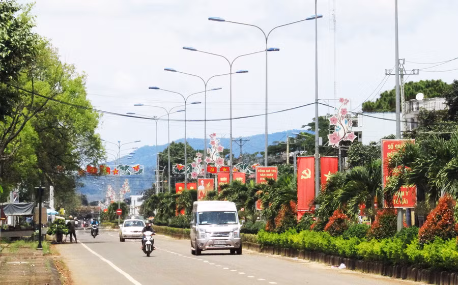 Trung tâm huyện Ia Grai khởi sắc từng ngày. Ảnh: Thanh Nhật
