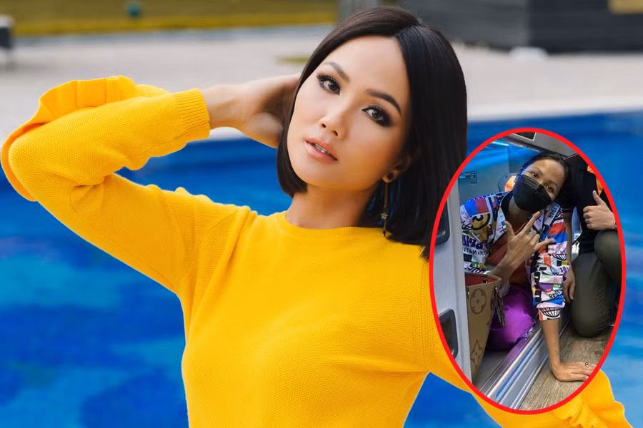 H'Hen Niê cho biết vì không còn chuyến bay nên cô chọn xe khách di chuyển để kịp giờ dự sự kiện tại TP.HCM. ẢNH: FBNV/CHỤP MÀN HÌNH