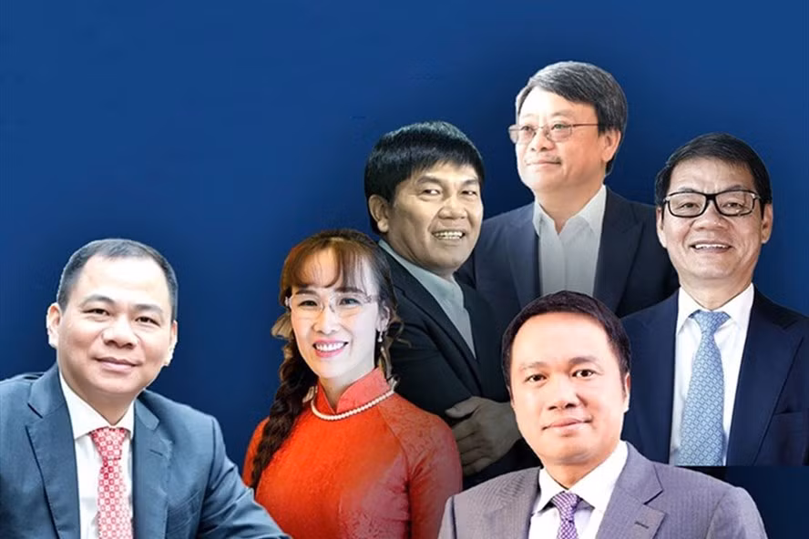 6 tỉ phú đôla của Việt Nam trong danh sách cập nhật mới nhất của Forbes. Ảnh: VGP News.