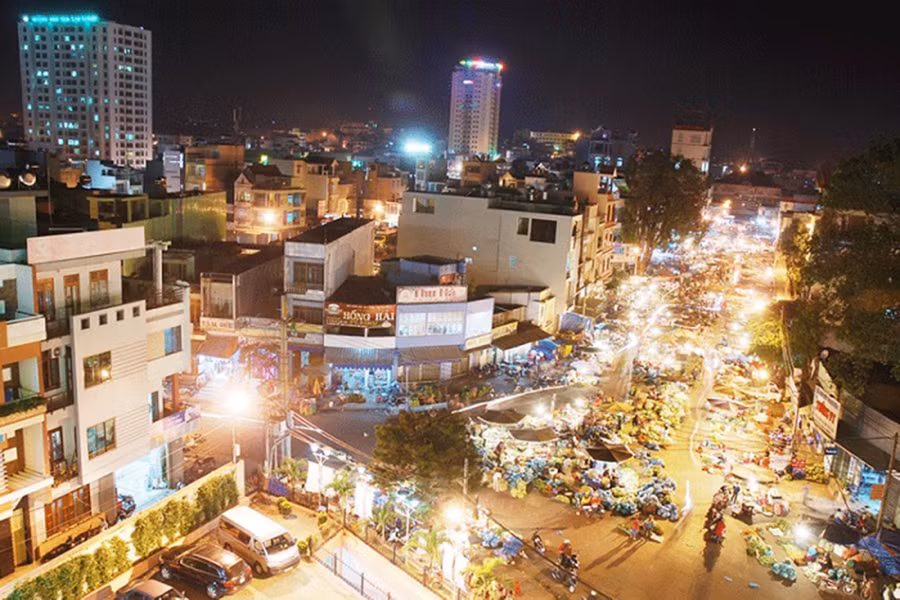 Chợ đêm TP. Pleiku. Ảnh nguồn internet