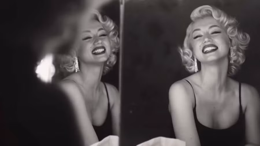 Ana de Armas sang trọng, quý phái khi hóa thân thành Marilyn Monroe. Ảnh: NETFLIX