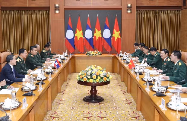 Quang cảnh hội đàm. (Ảnh: Trọng Đức/TTXVN) Quang cảnh hội đàm. (Ảnh: Trọng Đức/TTXVN)