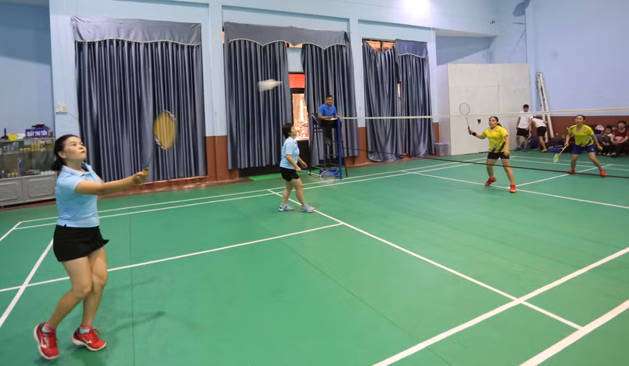 Nhà thi đấu của Trung tâm Văn hóa-Thông tin và Thể thao TP. Pleiku đã được nâng cấp tạo điều kiện thuận lợi cho các VĐV tham gia thi đấu. Ảnh: Lê Văn Ngọc