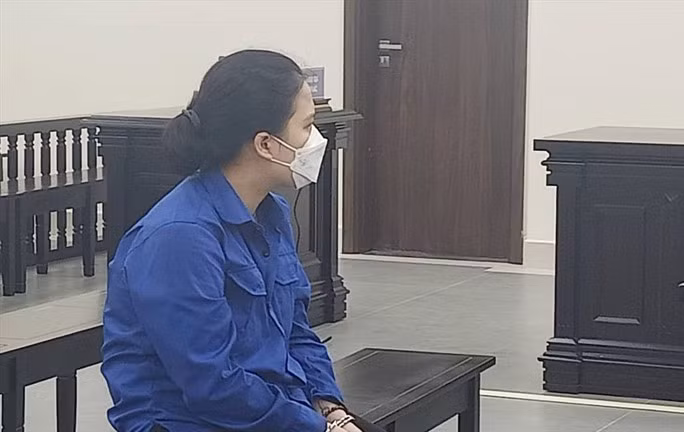Nguyễn Thị Thuỳ Trang tại phiên toà - Ảnh: V.D.