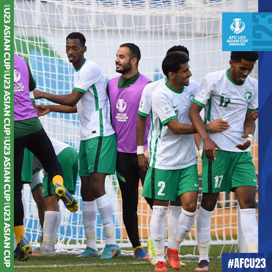  U23 Saudi Arabia giành ngôi nhất bảng D. Ảnh: AFC