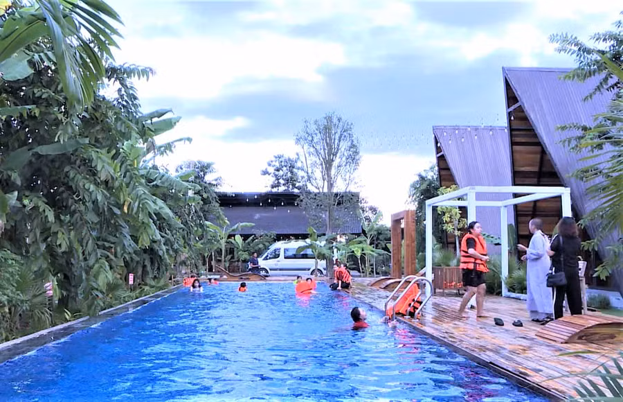 Tiên Sơn Pleiku Homestay thu hút nhiều du khách đến nghỉ dưỡng. Ảnh: Hà Đức Thành