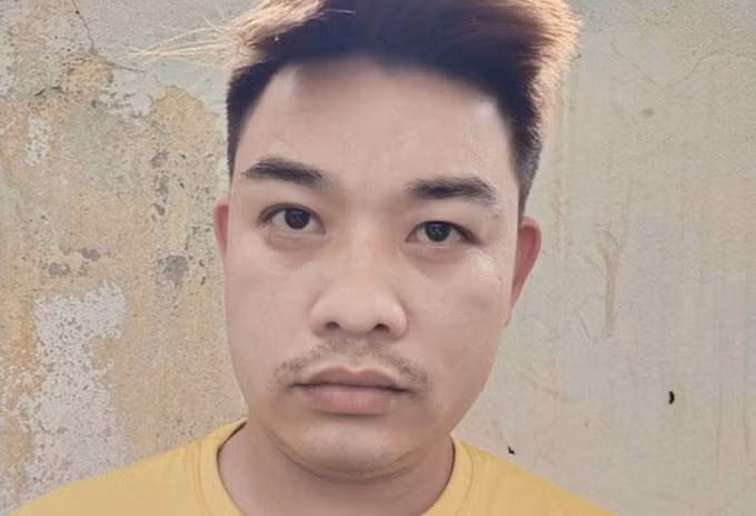 Trần Văn Cường tại cơ quan công an - Ảnh: Báo Nghệ An