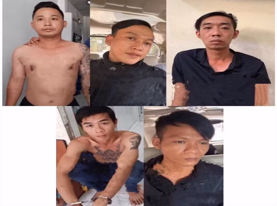 Công an quận Tân Bình đang tạm giữ T.D.Vũ, N.H.Minh, N.V.Tuấn, P.Đ.A.Dũng, L.A.Hào để điều tra, xử lý theo quy định. Ảnh: Cổng TTĐT Công an TPHCM