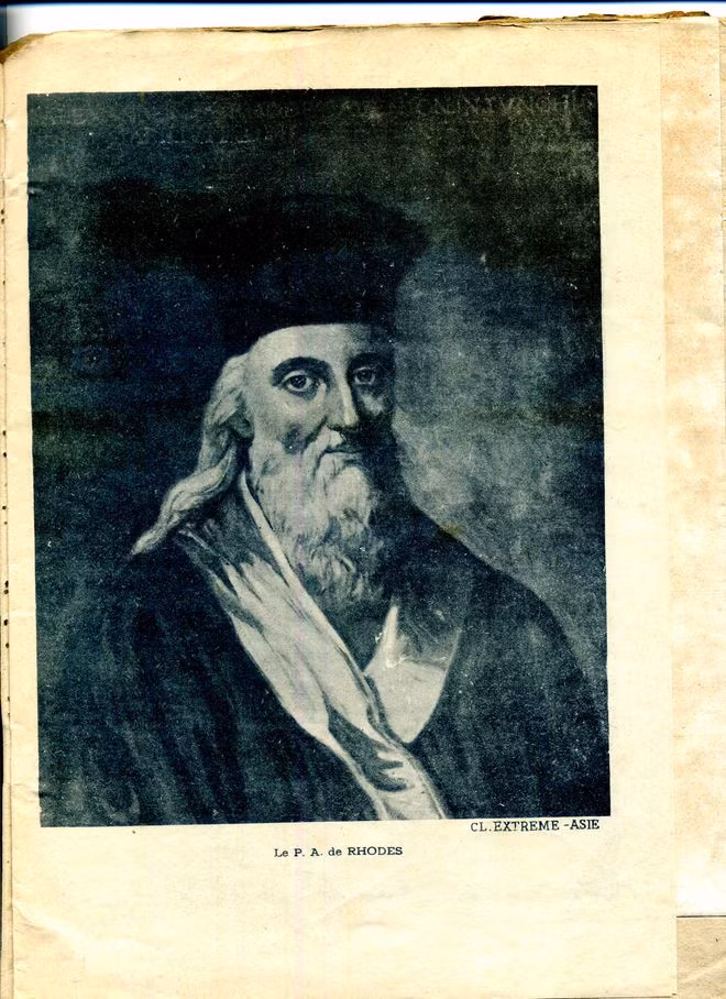 Chân dung Alexandre de Rhodes. ẢNH: T.L