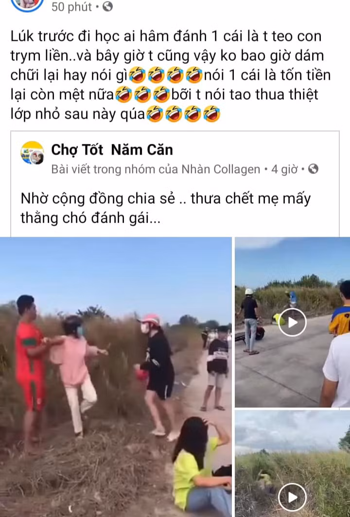 Clip bé gái bị đá, đánh túi bụi bằng nón bảo hiểm được đăng tải trên mạng xã hội.