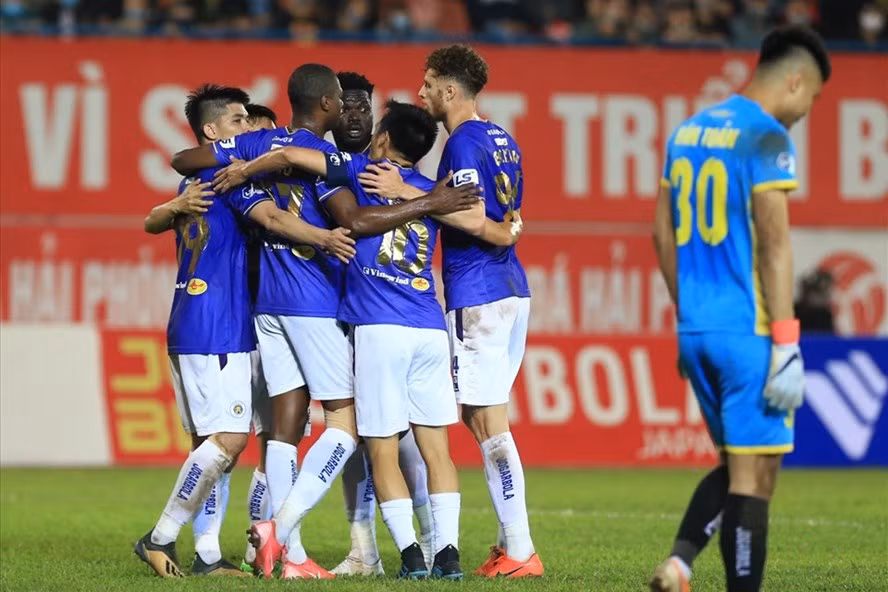 Hà Nội có chiến thắng 2-0 trước Hải Phòng. Ảnh: Hoài Thu