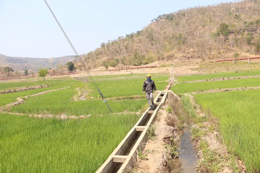 Công trình thủy lợi Plei Keo đang góp phần thay đổi bộ mặt xã anh hùng Ayun. Ảnh: Trần Dung 3- Công trình thủy lợi Plei Keo đang góp phần thay đổi bộ mặt xã anh hùng Ayun-Quang Tấn