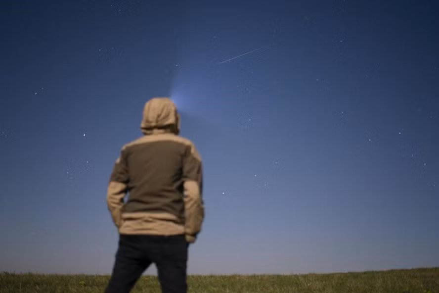 Mưa sao băng Lyrid ngày 22.4.2016 tại Starina, Slovakia. Ảnh: AFP/Getty.