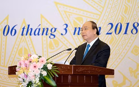  Thủ tướng Nguyễn Xuân Phúc phát biểu tại buổi lễ.