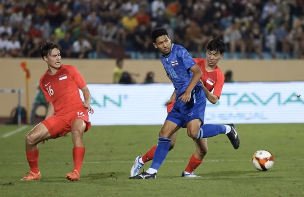 U23 Thái Lan giành chiến thắng đầu tiên tại SEA Games 31. Ảnh: PV/Vietnam+