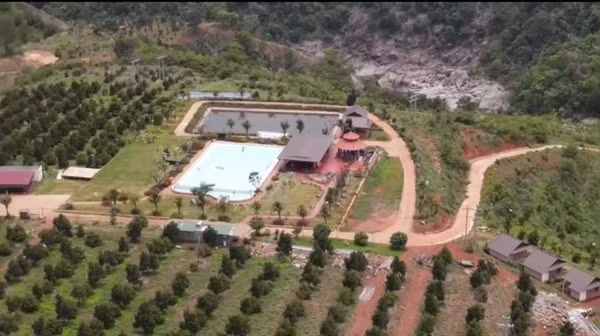 Điểm tham quan du lịch trái phép Farmstay Sâm Phát nhìn từ trên cao. Ảnh: baovanhoa.vn