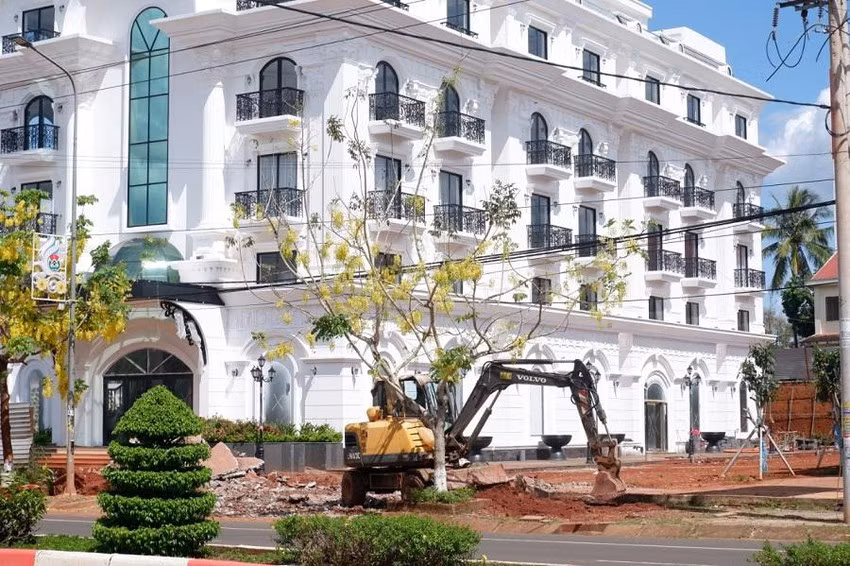 Một công trình ở Gia Nghĩa bị thanh tra chỉ ra nhiều sai phạm. Ảnh: AP