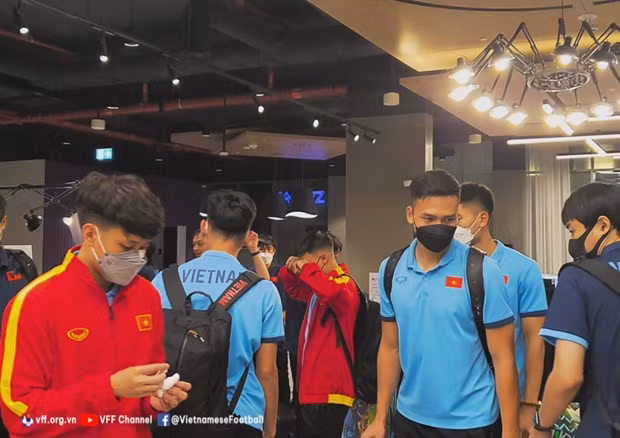 Các cầu thủ U23 Việt Nam sang UAE tập huấn. Nguồn: VFF