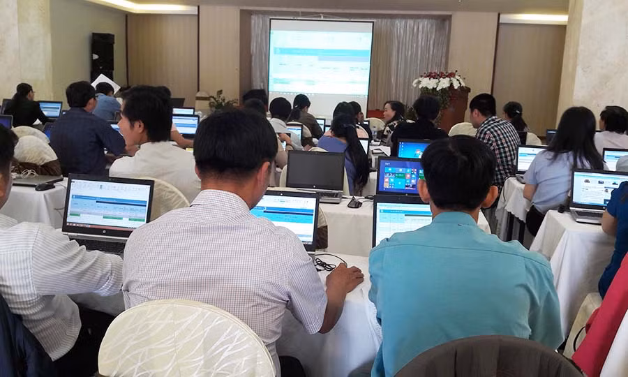 Quang cảnh lớp tập huấn. Ảnh: Đ.Y Quang cảnh lớp tập huấn. Ảnh: Đ.Y