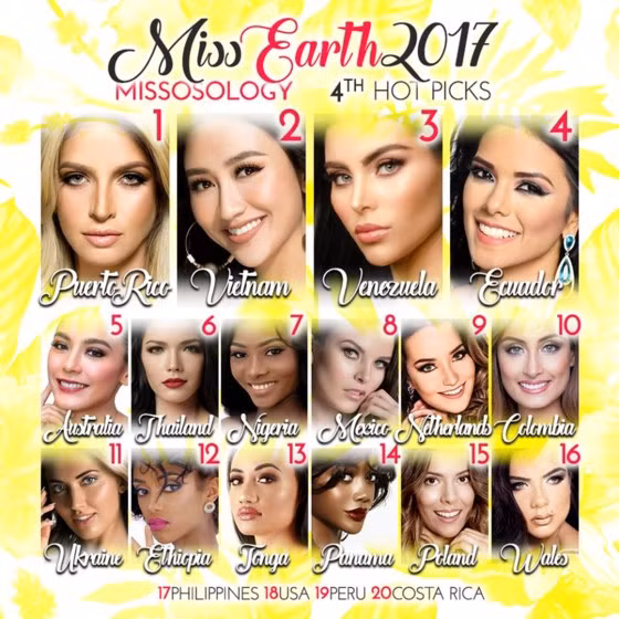 Hà Thu tiếp tục nằm trong nhóm dẫn đầu của cuộc thi Miss Earth 2017 Hà Thu tiếp tục nằm trong nhóm dẫn đầu của cuộc thi Miss Earth 2017