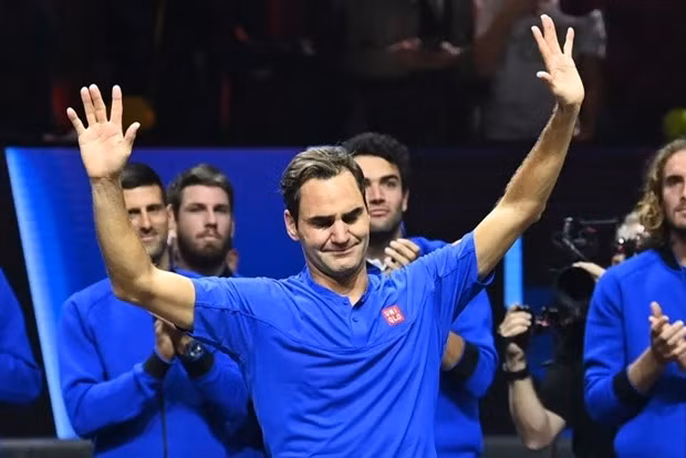  Federer khóc trong ngày chia tay. (Nguồn: Getty Images)