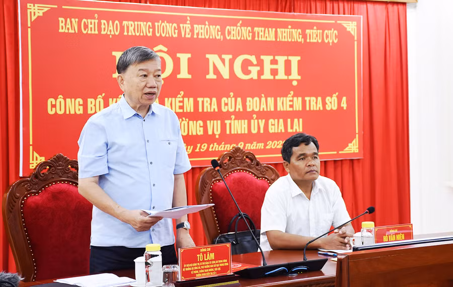 Đại tướng Tô Lâm phát biểu khai mạc hội nghị. Ảnh: Vĩnh Hoàng