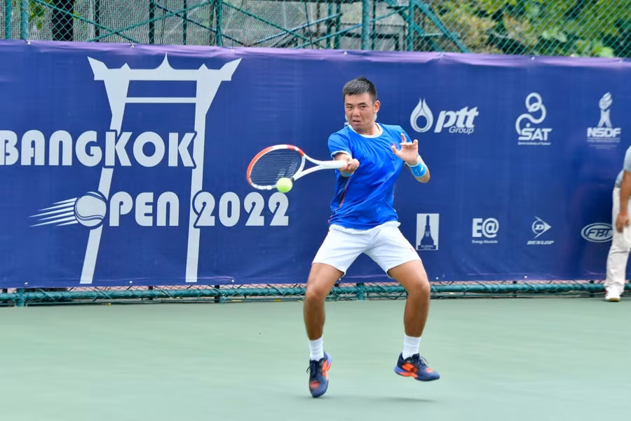  Lý Hoàng Nam vượt qua tay vợt chủ nhà Thái Lan ở vòng 1 Bangkok Open 3. Ảnh: VTF