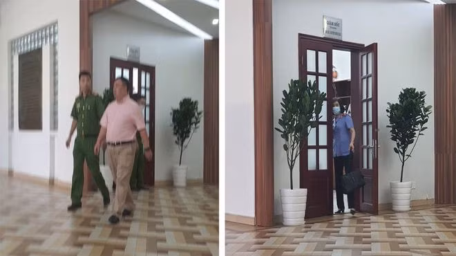  Cơ quan chức năng tiến hành khám xét nơi làm việc của Giám đốc Bệnh viện Mắt TP.HCM ngày 4.11.2019. Ảnh: CTV