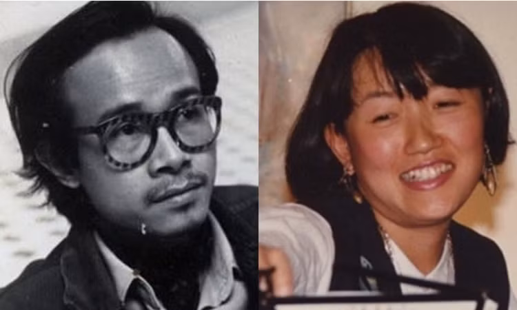 Giáo sư Michiko Yoshii và nhạc sĩ Trịnh Công Sơn thời trẻ. Ảnh nguồn VnExpress