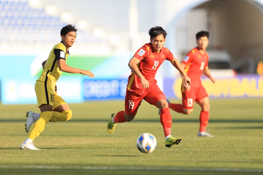 Thanh Nhân (19) nằm trong nhóm viện binh và đã tạo ấn tượng tốt ở giải U.23 Đông Nam Á hồi đầu năm. Ảnh: Phúc Thắng