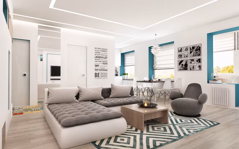  Bộ bàn ghế sofa có một phần như chiếc giường vừa tiết kiệm diện tích, vừa giúp gia chủ có thể vừa nằm, vừa ngồi. 