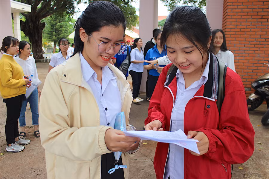 Một số thí sinh phấn khởi vì đã 