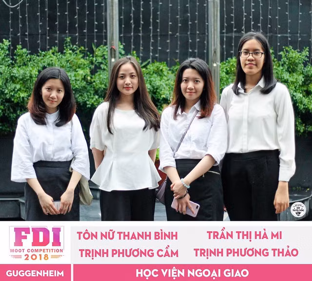 4 cô gái tài năng của Học viện Ngoại giao sẽ đại diện Việt Nam tham dự vòng thi quốc tế.