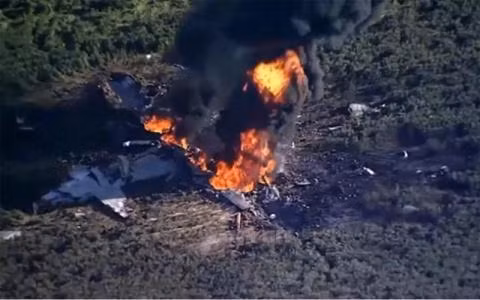 Hiện trường chiếc C-130 rơi hồi năm 2017.