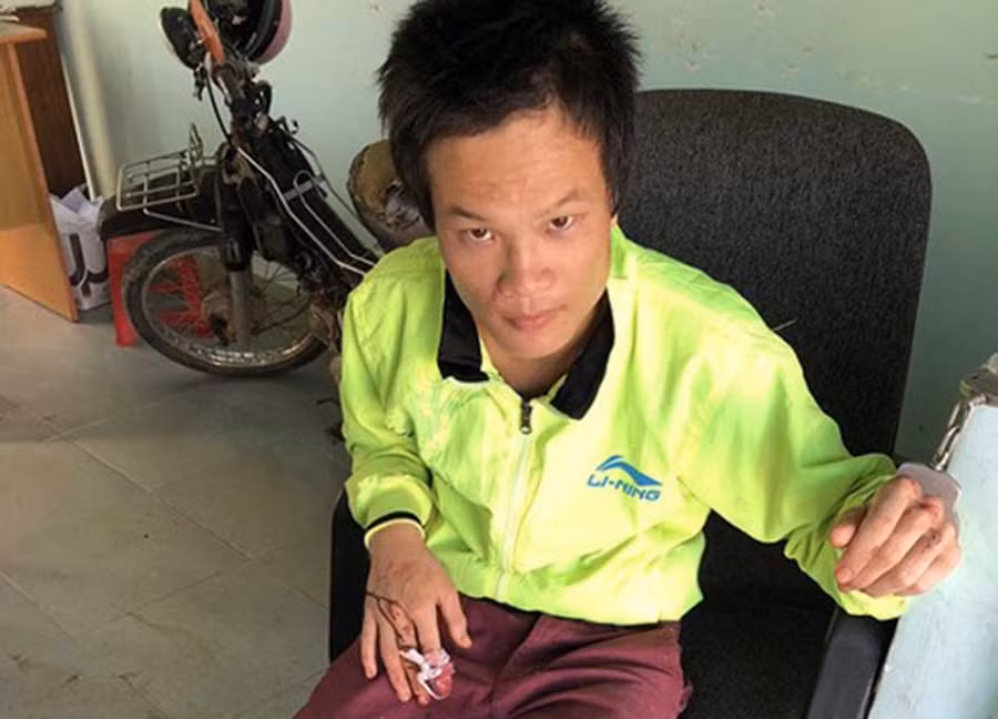 Đối tượng Hà Văn Quý tại cơ quan công an (Ảnh: Công an cung cấp)