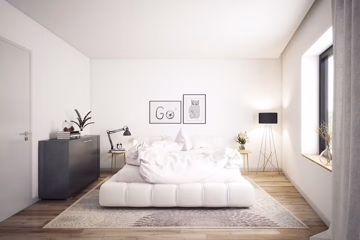  Trắng luôn là tông màu được ưu tiên trong phòng ngủ phong cách Scandinavian.