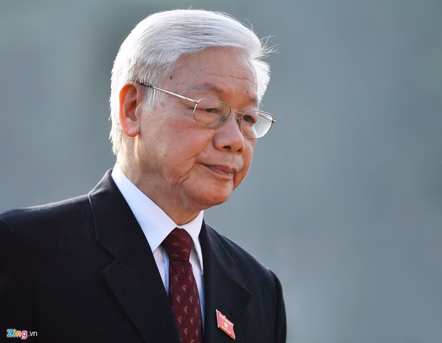 Tổng bí thư Nguyễn Phú Trọng trước phiên khai mạc kỳ họp lần thứ 6 Quốc hội khóa XIV, sáng 22/10. Ảnh: Hoàng Hà.