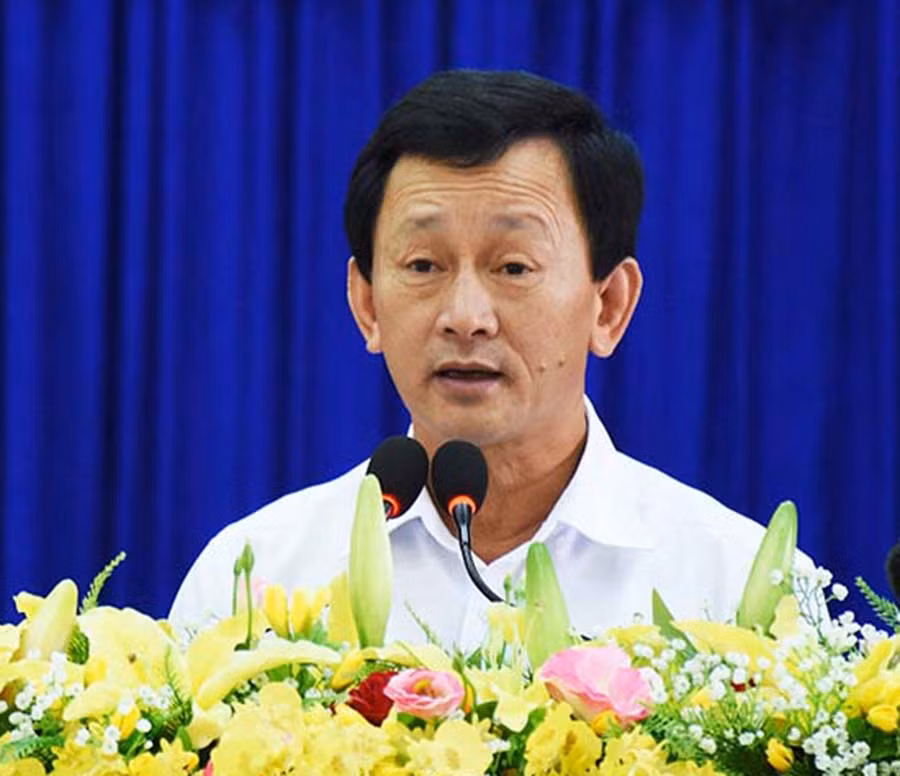  Bí thư Tỉnh ủy Dương Văn Trang phát biểu tại hội nghị. Ảnh: M.N 