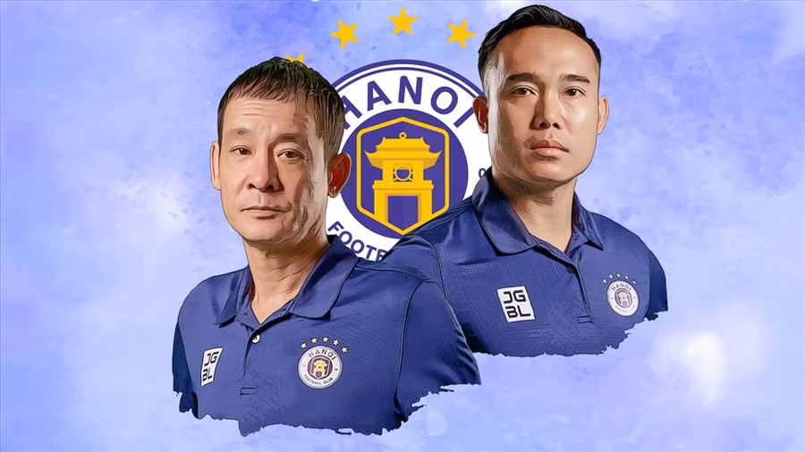 Câu lạc bộ Hà Nội chia tay 2 công thần là trợ lý Nguyễn Công Tuấn (bên phải) và huấn luyện viên thủ môn Trần Tiến Anh (bên trái). Ảnh: Hà Nội FC