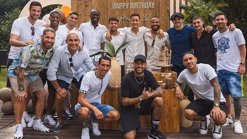 Mbappe không có mặt trong số các cầu thủ dự tiệc sinh nhật Ander Herrera. Ảnh: Instagram