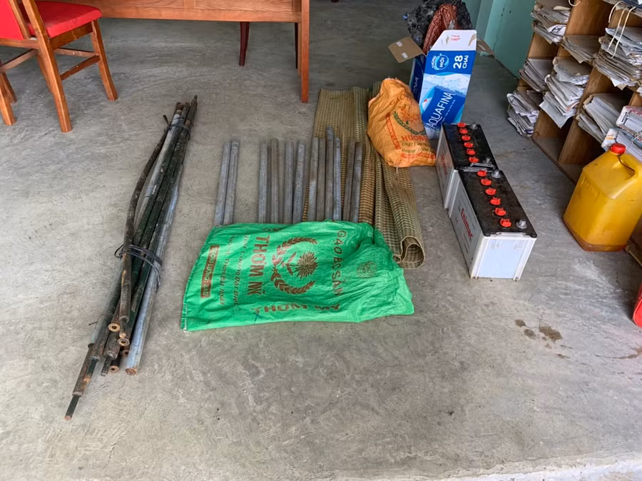 Hung khí vụ án được lực lượng chức năng thu giữ. Ảnh: CACC