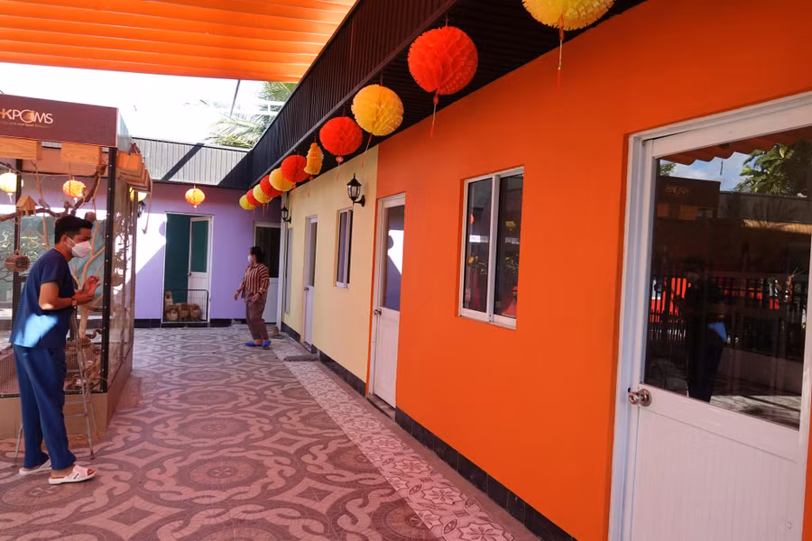 Trại nuôi chó tiền tỉ của anh Khang. Ảnh: Duy Tân