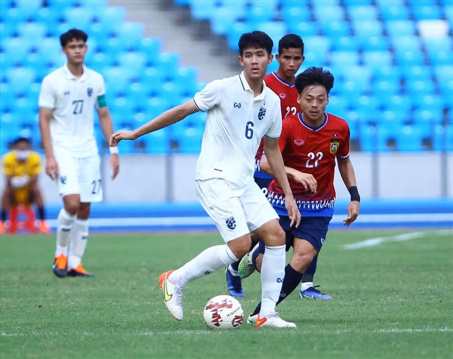 Lào không tế tạo bất ngờ trước U23 Thái Lan. Ảnh: Đ.Đ