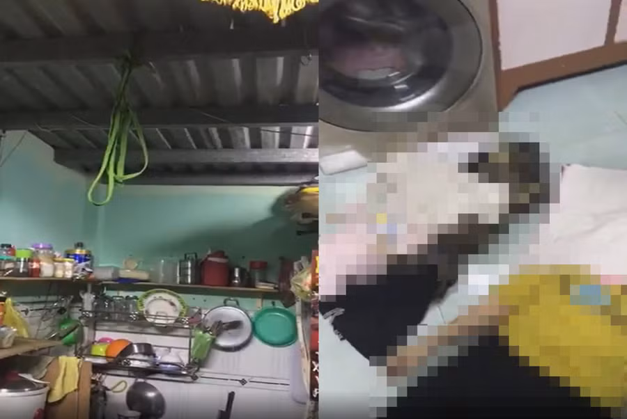 Hiện trường nơi phát hiện chị C. tử vong. Ảnh: C.T.V