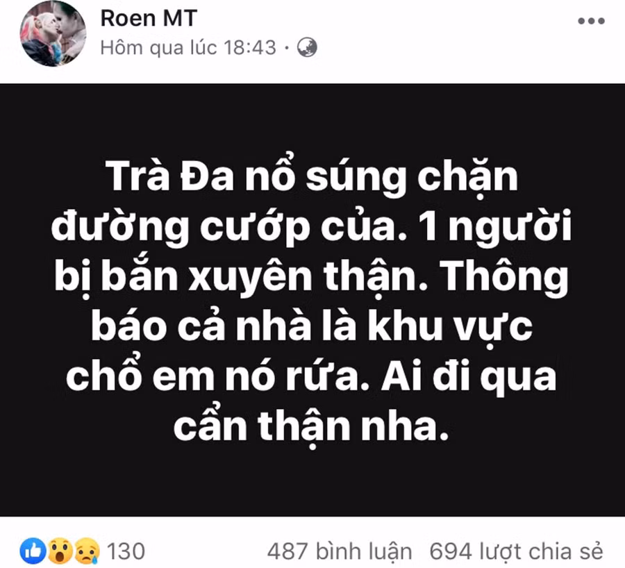  Thông tin Đạt đăng tải đã gây sự hoang mang cho người dân. Ảnh: Văn Ngọc