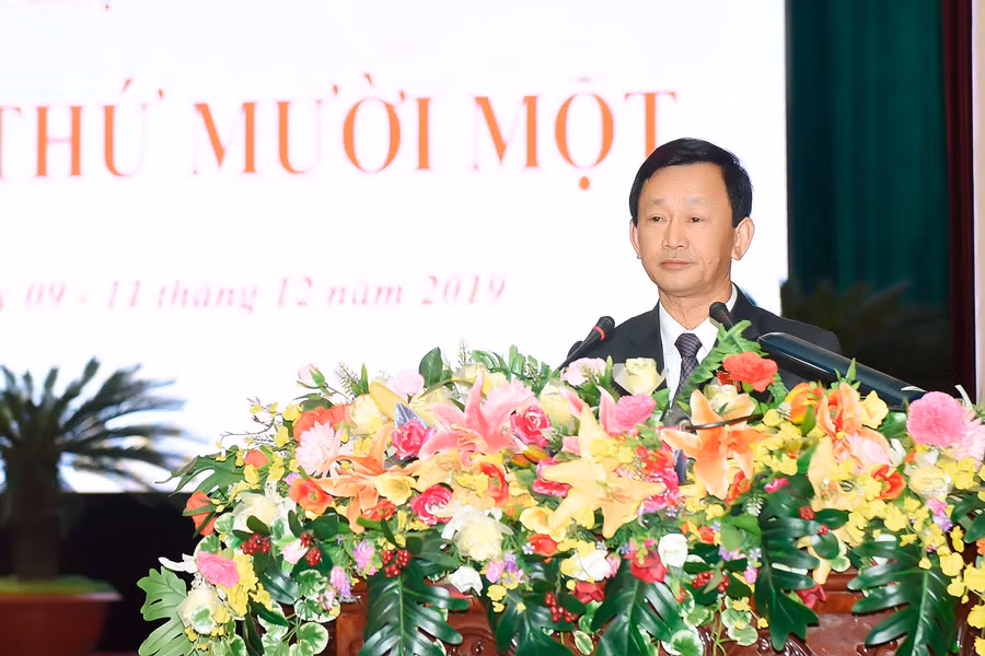 Bí thư Tỉnh ủy, Chủ tịch HĐND tỉnh Dương Văn Trang phát biểu tại buổi lễ khai mạc. Ảnh: Đức Thụy