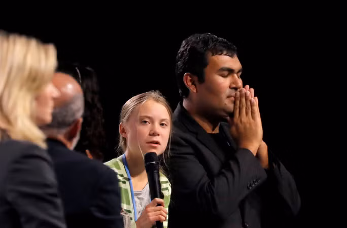Greta Thunberg tại hội nghị khí hậu ở Madrid hôm 11-12. Ảnh: REUTERS