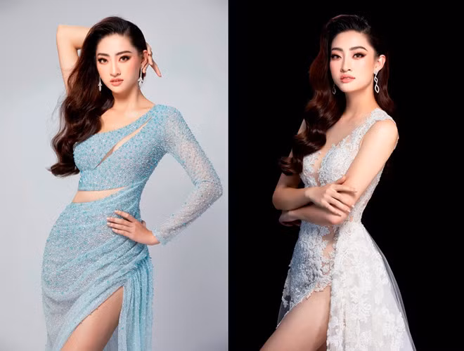 Theo Hiền Trần (thanhnien)Nhà thiết kế Lê Thanh Hòa lựa chọn hai gam màu xanh dương và trắng, vốn là những màu được yêu thích nhất ở Miss World - Ảnh: Lê Thiện Viễn